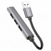 Концентратор HOCO USB to USB 3.0 + 3xUSB 2.0 metal gray (6931474765468)