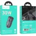 Зарядное устройство HOCO Z57 USB-C PD30W car charger metal gray (6942007633048)