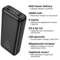 Батарея універсальна HOCO 30000mAh Apollo PD/65W QC/3.0 Black (DB81 / 714720)