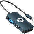 Переходник USB-C to HDMI + VGA + DP HP (HP_DHC-CT200)