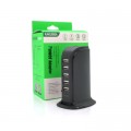 Зарядное устройство iKAKU KSC-741 Desktop 5xUSB 5V 2.4A 12W Black (KSC-741-B)