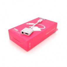 Перехідник Lightning 2-in-1 Audio Adapter Lightning + 3.5mm iKAKU (KSC-353)
