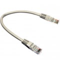Патч-корд 0.25м UTP cat.5e, CU, grey Kingda (PAUT3025-CU-GY)
