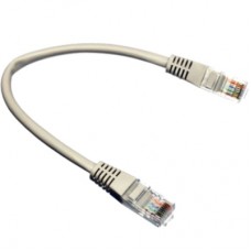 Патч-корд 0.25м UTP cat.5e, CU, grey Kingda (PAUT3025-CU-GY)