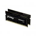Модуль пам'яті для ноутбука SoDIMM DDR4 16GB (2x8GB) 2666 MHz Fury Impact Kingston Fury (ex.HyperX) (KF426S15IBK2/16)
