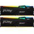 Модуль памяти для компьютера DDR5 64GB (2x32GB) 6000 MHz Beast RGB Kingston Fury (ex.HyperX) (KF560C36BBEAK2-64)