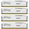 Модуль пам'яті для комп'ютера DDR5 128GB (4x32GB) 5600 MHz FURY Beast White Kingston Fury (ex.HyperX) (KF556C40BWK4-128)