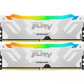 Модуль памяти для компьютера DDR5 64GB (2x32GB) 6400 MHz Renegade RGB White XMP Kingston Fury (ex.HyperX) (KF564C32RWAK2-64)