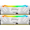 Модуль пам'яті для комп'ютера DDR5 32GB (2x16GB) 8000 MHz Renegade RGB White XMP Kingston Fury (ex.HyperX) (KF580C38RWAK2-32)
