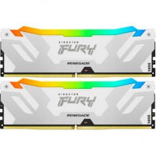 Модуль пам'яті для комп'ютера DDR5 32GB (2x16GB) 8000 MHz Renegade RGB White XMP Kingston Fury (ex.HyperX) (KF580C38RWAK2-32)