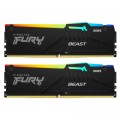 Модуль памяти для компьютера DDR5 64GB (2x32GB) 6000 MHz Beast RGB EXPO Kingston Fury (ex.HyperX) (KF560C30BBEAK2-64)