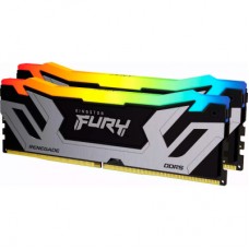 Модуль пам'яті для комп'ютера DDR5 48GB 8400 MHz Renegade RGB Silver XMP Kingston Fury (ex.HyperX) (KF584CU40RSAK2-48)