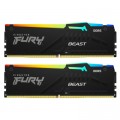 Модуль пам'яті для комп'ютера DDR5 64GB (2x32GB) 5200 MHz Beast RGB EXPO Black Kingston Fury (ex.HyperX) (KF552C40BB2AK2-64)