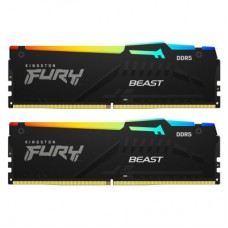 Модуль пам'яті для комп'ютера DDR5 64GB (2x32GB) 5200 MHz Beast RGB EXPO Black Kingston Fury (ex.HyperX) (KF552C40BB2AK2-64)