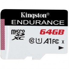 Карта памяти Kingston 64GB microSDXC class 10 UHS-I U1 A1 High Endurance (SDCE/64GB)