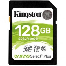 Карта памяти Kingston 128GB SDXC class 10 UHS-I U3 Canvas Select Plus (SDS2/128GB)