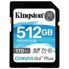 Карта памяти Kingston 512GB SDXC class 10 UHS-I U3 Canvas Go Plus (SDG3/512GB)