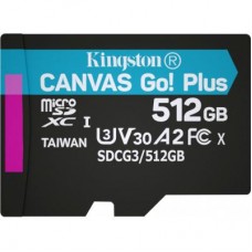 Карта памяти Kingston 512GB microSDXC class 10 UHS-I/U3 Canvas Go Plus (SDCG3/512GBSP)