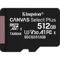 Карта памяти Kingston 512GB microSDXC class 10 UHS-I U3 V30 A1 Canvas Select Plus (SDCS2/512GBSP)