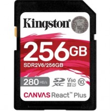 Карта памяти Kingston 256GB SDXC class 10 UHS-II U3 Canvas React Plus (SDR2V6/256GB)