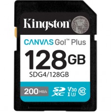 Карта пам'яті Kingston 128GB SDXC сlass 10 UHS-I U3 V30 Canvas Go Plus G4 (SDG4/128GB)