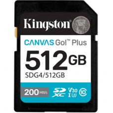 Карта пам'яті Kingston 512GB SDXC сlass 10 UHS-I U3 V30 Canvas Go Plus G4 (SDG4/512GB)