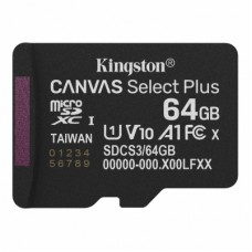 Карта пам'яті Kingston 64GB microSDXC class 10 UHS-I V10 A1 Canvas Select Plus (SDCS3/64GBSP)