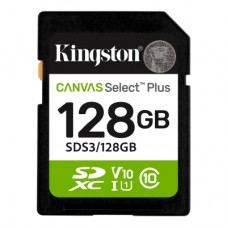 Карта пам'яті Kingston 128GB SDXC class 10 UHS-I V10 A1 Canvas Select Plus (SDS3/128GB)