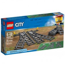 Конструктор LEGO City Залізничні стрілки 8 деталей (60238)