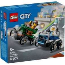 Конструктор LEGO City Літак проти лікарняного ліжка - Набір для перегонів (60459)