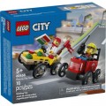 Конструктор LEGO City Пицца-авто против пожарной машины Набор гонок (60458)