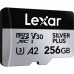 Карта памяти Lexar 256GB microSDXC class 10 UHS-I U3 V30 A2 Professional Silver (LMSSIPL256G-BNANG)