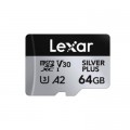 Карта памяти Lexar 64GB microSDXC class 10 UHS-I U3 V30 A2 Professional Silver (LMSSIPL064G-BNANG)