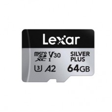 Карта памяти Lexar 64GB microSDXC class 10 UHS-I U3 V30 A2 Professional Silver (LMSSIPL064G-BNANG)