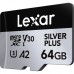 Карта памяти Lexar 64GB microSDXC class 10 UHS-I U3 V30 A2 Professional Silver (LMSSIPL064G-BNANG)
