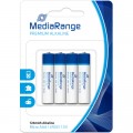 Батарейка Mediarange AAA LR03 1.5V Premium Alkaline Batteries, Micro, Pack 4 (MRBAT101)