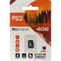 Карта пам'яті Mibrand 4GB microSDHC class 6 Без адаптера (MICDC6/4GB)