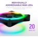 Кулер для корпуса NZXT F120RGB Duo - 120mm Dual- (RF-D12SF-B1)