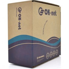 Кабель сетевой OK-Net FTP cat.5e, 305м (F/UTP-cat.5E-SL) (КПВЭ-ВП (100) 4*2*0,46)