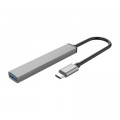 Концентратор Orico Type-C to USB3.0, 2xUSB2.0, TF (AH-12F-GY-BP) (CA913541)