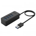 Концентратор Orico USB 3.0 4 ports (W5P-U3-100-BK-PR) (CA911264)