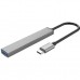 Концентратор Orico USB-A to USB3.0, 2xUSB2.0, TF (AH-A12F-GY-BP) (CA913770)