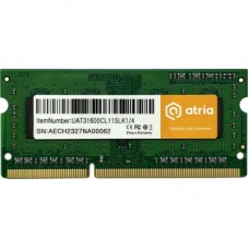 Модуль памяти для ноутбука SoDIMM DDR3 4GB 1600 MHz ATRIA (UAT31600CL11SLK1/4)