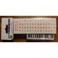 Наклейка на клавіатуру BestKey мініатюрна прозора, 56, помаранчевий (BKm3OrTr)