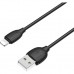 Дата кабель USB 2.0 AM to Lightning 1.0m BX19 Benefit 3A Black BOROFONE (BX19LB)