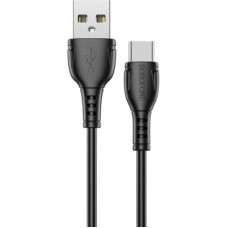 Дата кабель USB 2.0 AM to Type-C 1.0m BX51 Triumph 3A Black BOROFONE (BX51CB)