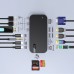 Концентратор Choetech USB-C 15-in-1 HDMI/PD/CR/LAN/USB-A/USB-C/AUX/VGA/DP (HUB-M52-GY)