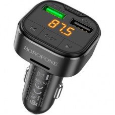 FM модулятор BOROFONE BC43 Flash 2 x USB Black (BC43B)