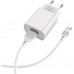Зарядний пристрій BOROFONE BA20A Sharp charger set (Lightning) White (BA20AMW)