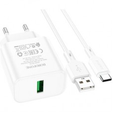 Зарядний пристрій BOROFONE BA72A charger set (Type-C) White (BA72ACW)